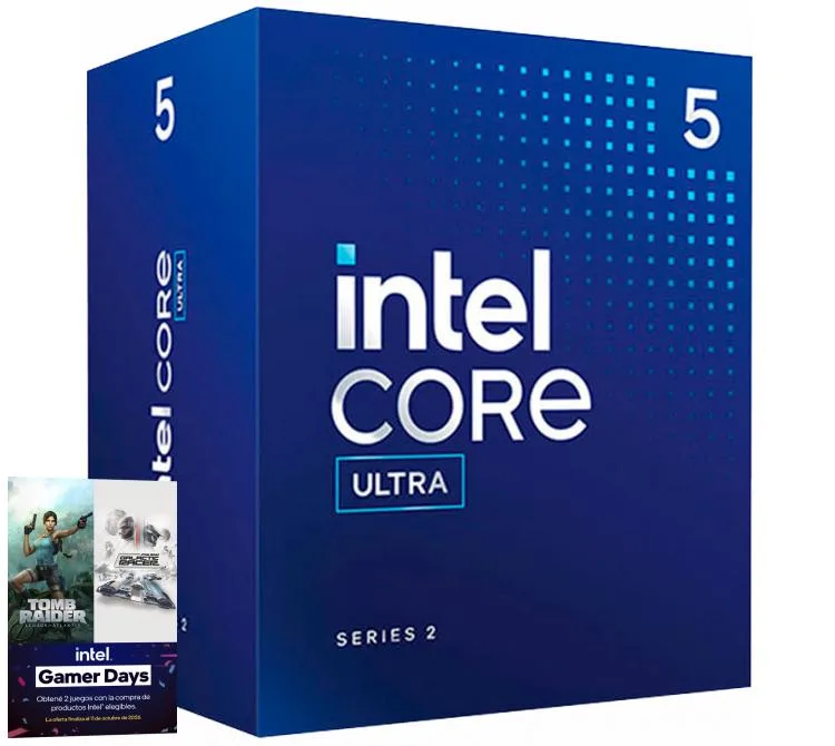 PROCESADOR INTEL CORE ULTRA 5 225F 4.9GHZ TURBO SOCKET 1851 ARROW LAKE