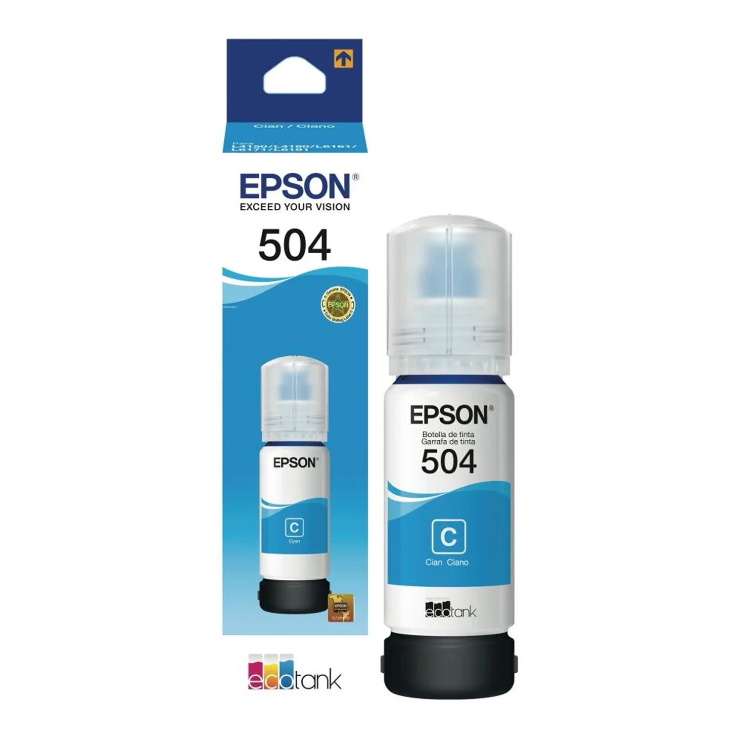 Botella Epson T504220-AL Cyan