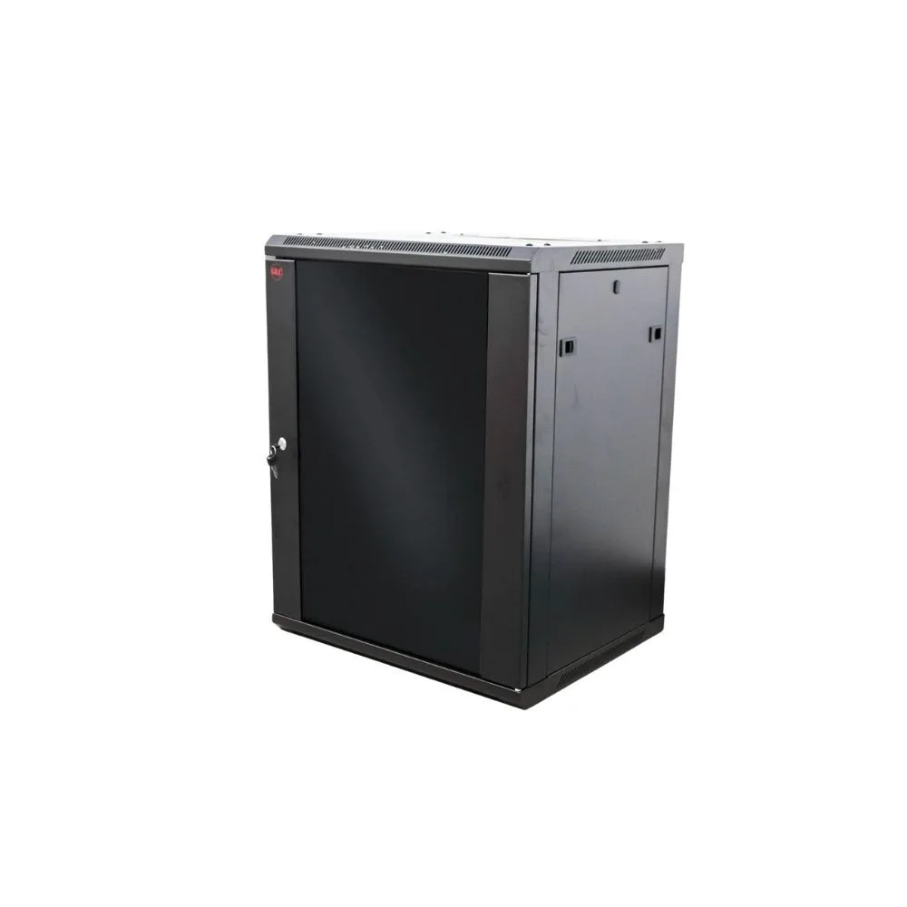 MURAL SOHO 15U - 500 MM - 19" PTA. CRIST./4SOPORTE...