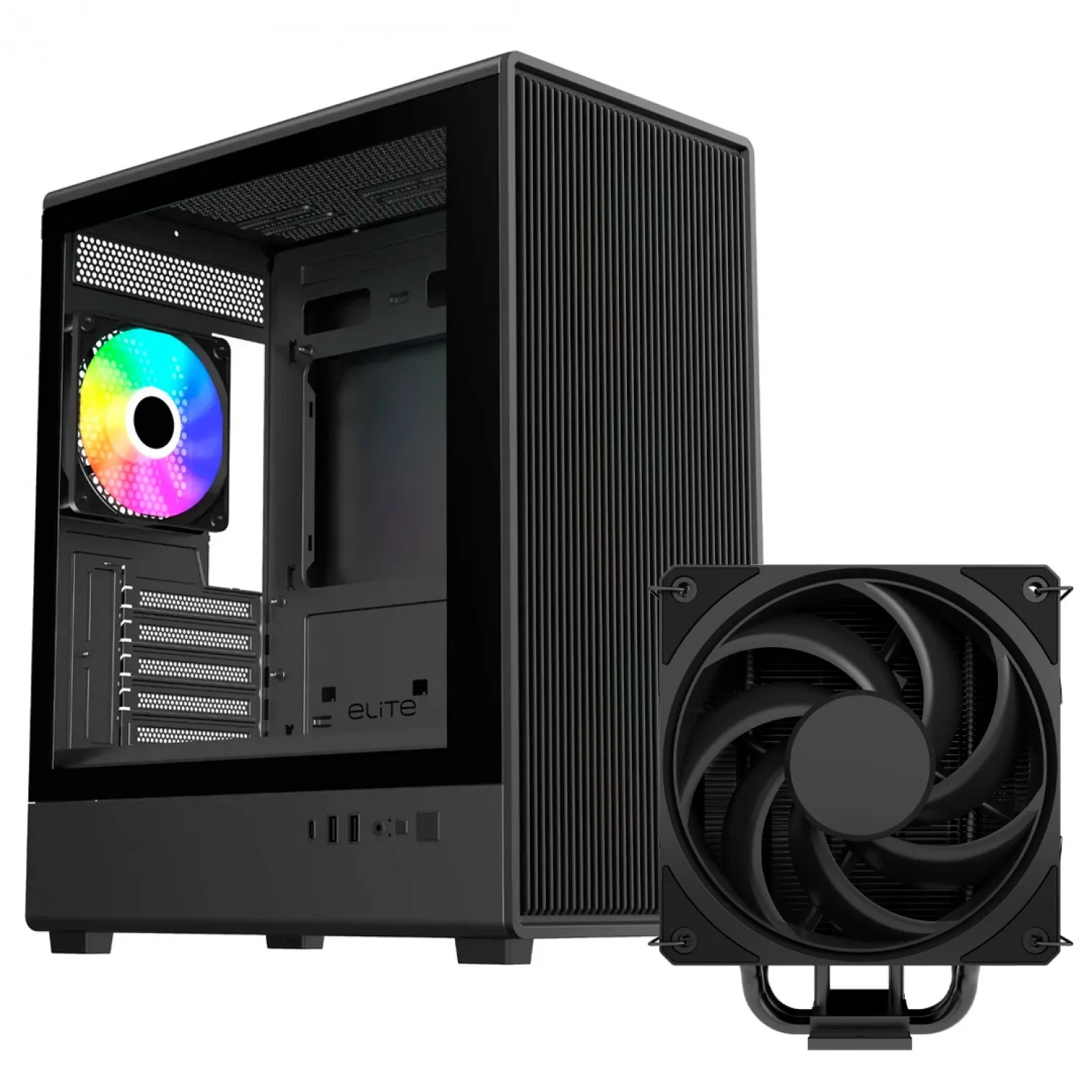 Kit Cooler Master Hyper 212 3dhp Black + Elite 350 Black