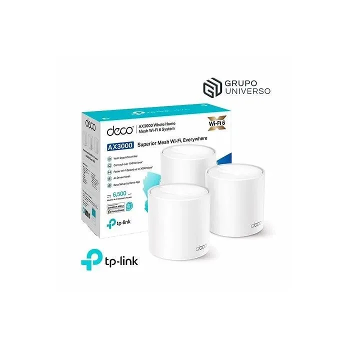 EXTENSOR DE SEÑAL WIFI MESH DECO X50 TP-LINK AX3000 PACK DE 3