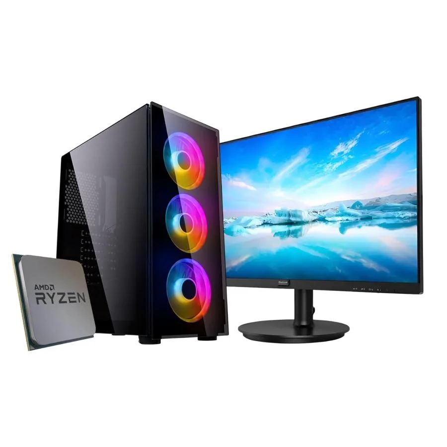 Pc Ecovision AMD Ryzen 5 5600gt + 16GB + 480GB + Monitor 24