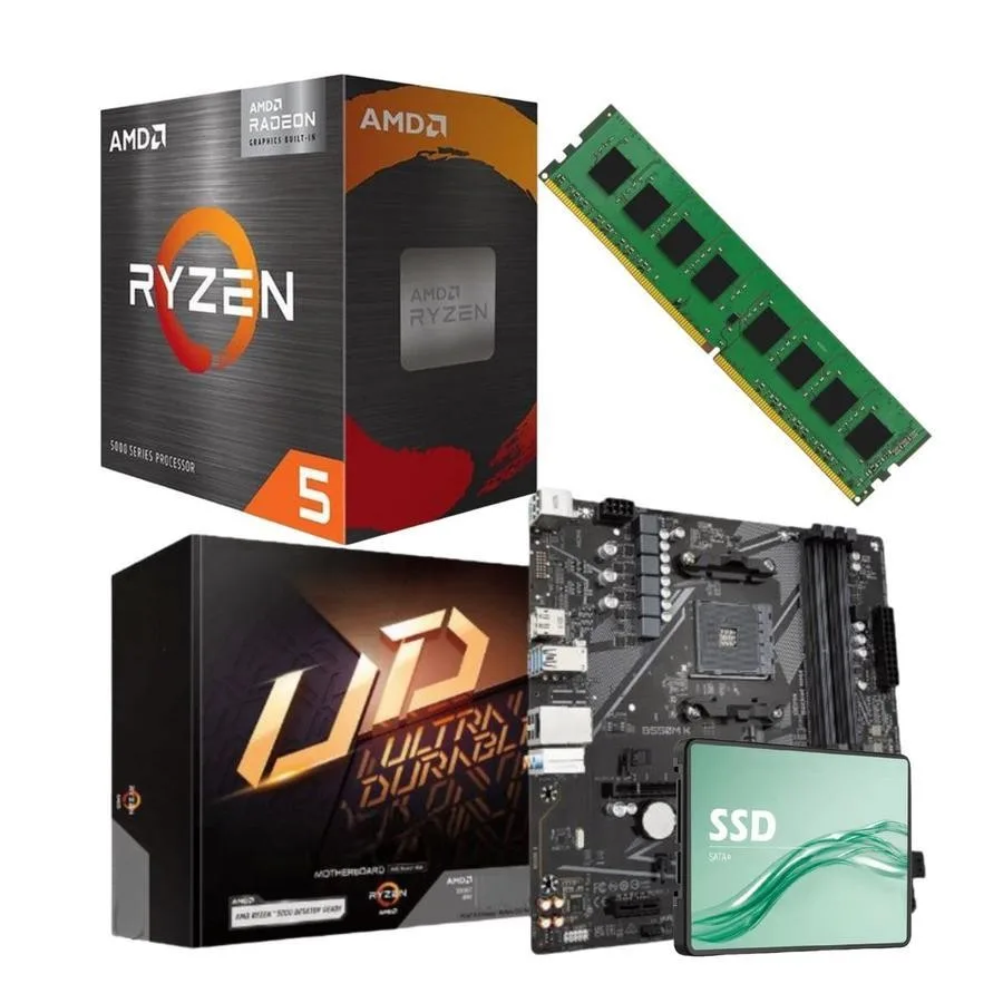 Combo Ecovision AMD Ryzen 5 5600gt + 16 GB + 240 GB