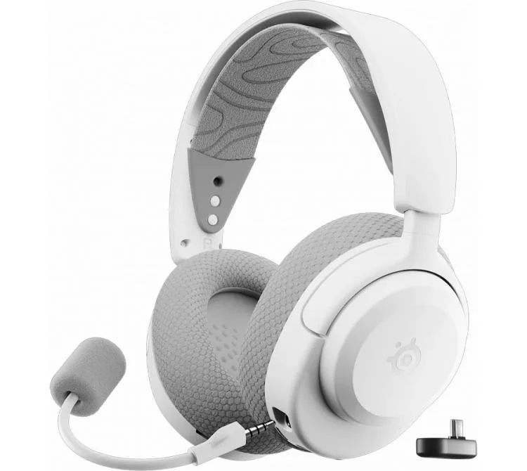 Auriculares Steelseries Arctis Nova 3p Wireless 2.4GHz Bluetooth 5.3 Lightweight Dynamic RGB Clearcast Gen 2.x Pc/Ps White 40hs — foto 3