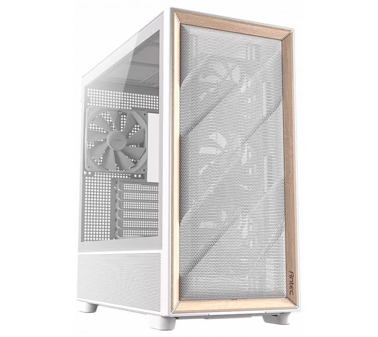 Gabinete Antec Flux White 4x120mm + 1x140mm Fans Mesh Wood Vidrio Templado — foto 3