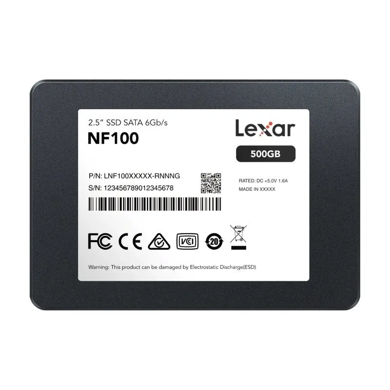 Disco SSD 500GB Lexar Lnf —sequential Read Up To /S, (6gb/S) 500MB 2.5" Sata III