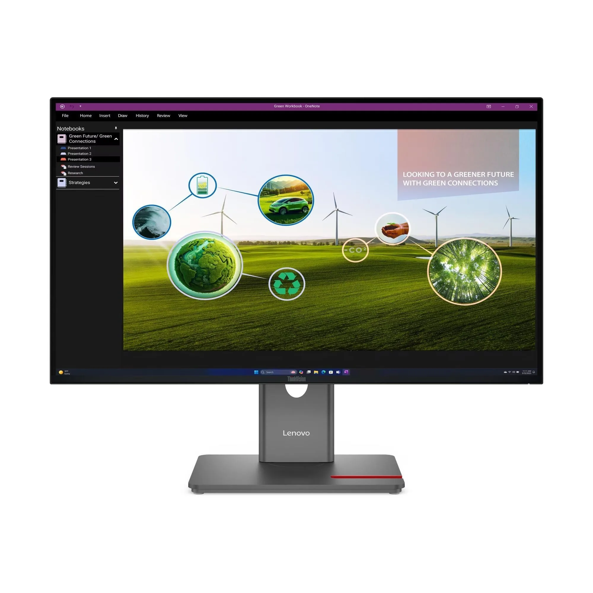 MONITOR 27" LENOVO THINKVISION P27Q-40 QHD IPS USB-C, DISPLAY PORT, HDMI