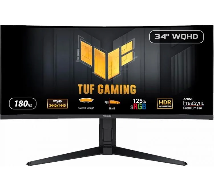 Monitor 34" ASUS TUF VG34VQL3A-J Curvo 1500r Wqhd Va 180hz AMD Freesync Premium Pro