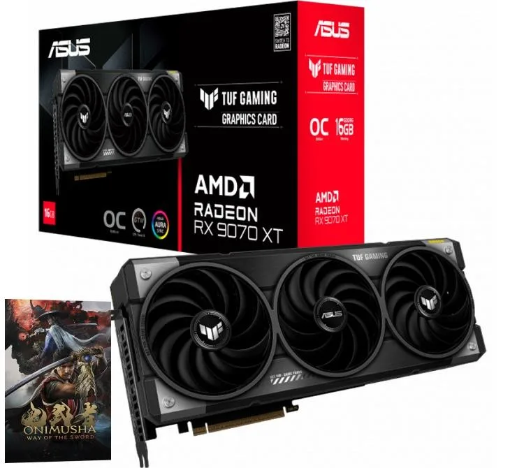 Placa De Video Rx 9070 Xt 16GB ASUS TUF Gddr6 Gaming Oc