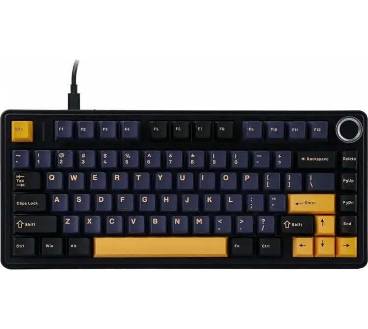 Teclado Mecanico Aula F75 Retroluminado Black/Orange Switch Outemu Pink Usb-c