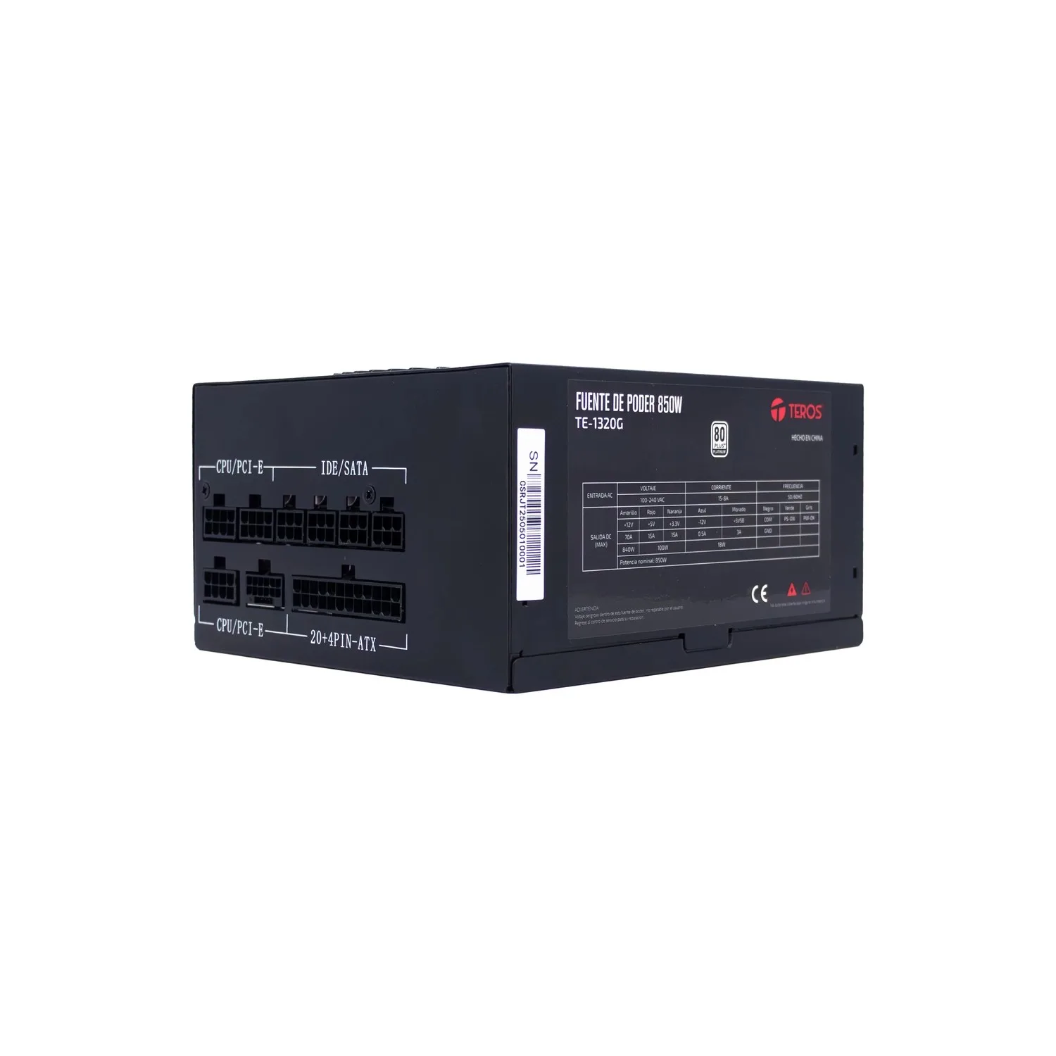 FUENTE GAMER TEROS TE-1320G 850W 80P PLATINUM FULL MODULAR — foto 5