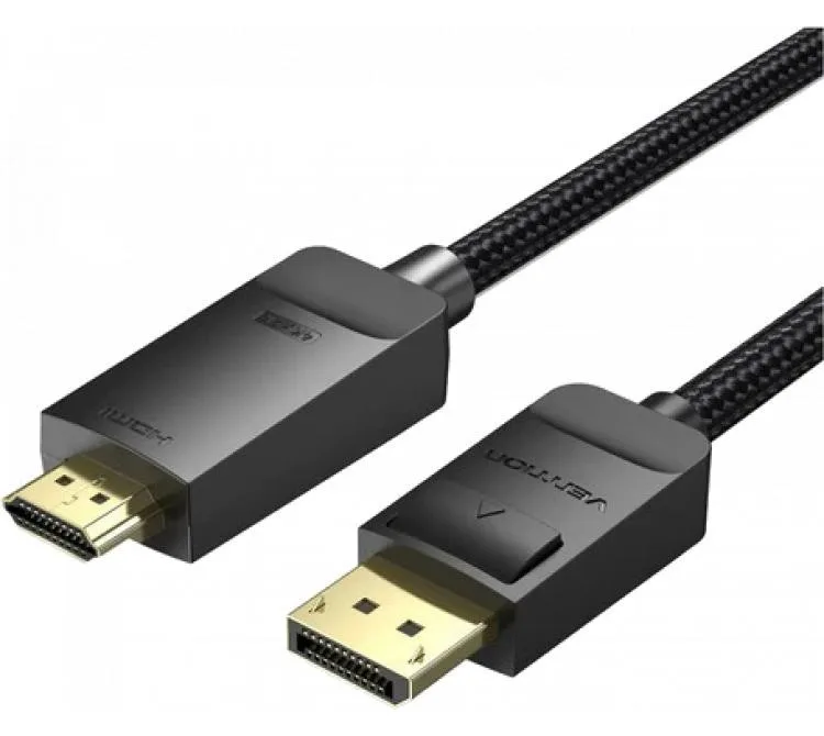 Cable Displayport DP A HDMI 4k 60hz Trenzado 3m Vention