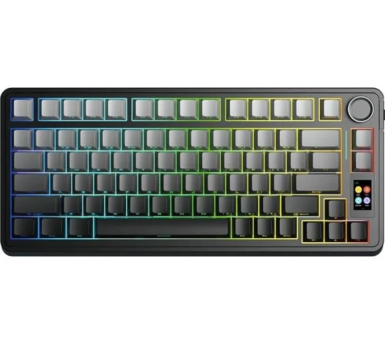 Teclado Mecanico Aula F75 Pro Wireless 2.4GHz Bluetooth 5.0 Pantalla Tif Degrade Black RGB 80hs Usb-c — foto 3