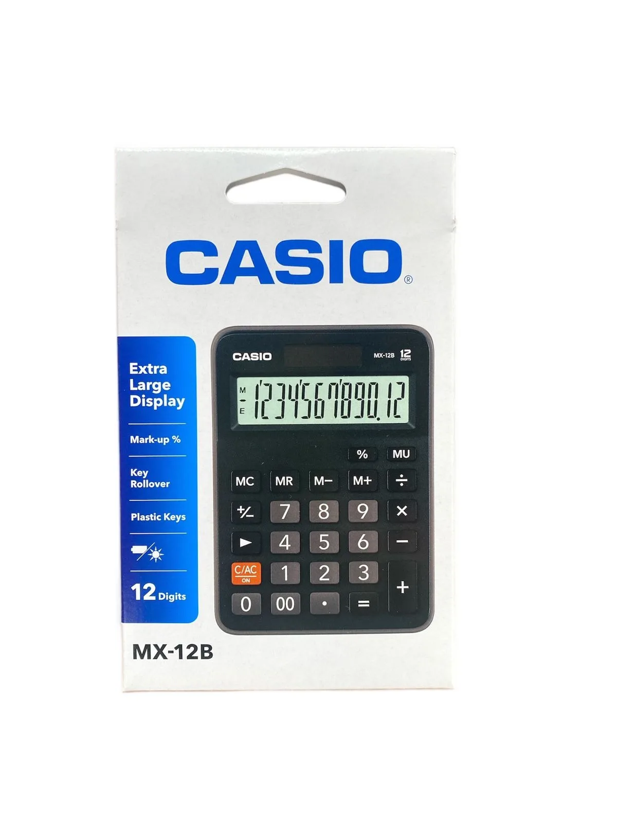 CALCULADORA CASIO (MX-12B-LB) 12 DIGITOS GREY