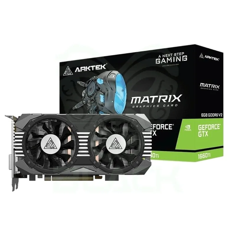 PLACA DE VIDEO ARKTEK GEFORCE GTX 1660 TI V2 DDR6 6GB 192 BIT DUAL FAN