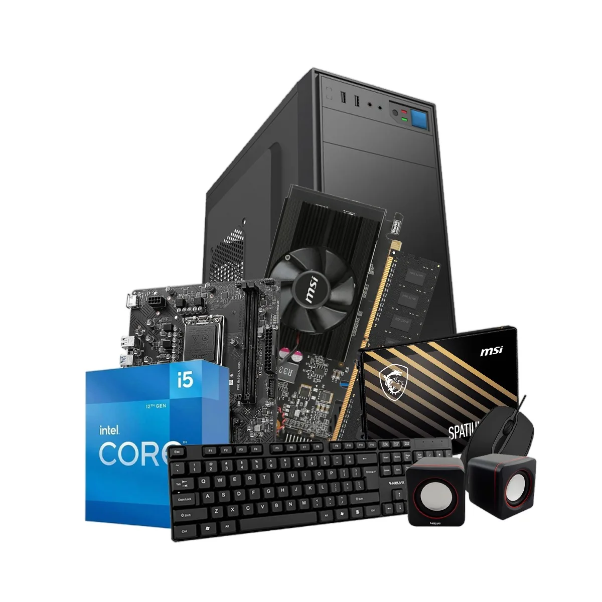 PC KELYX INTEL CORE I5-12400F 8G SSD 480GB GT 710 (MSI)