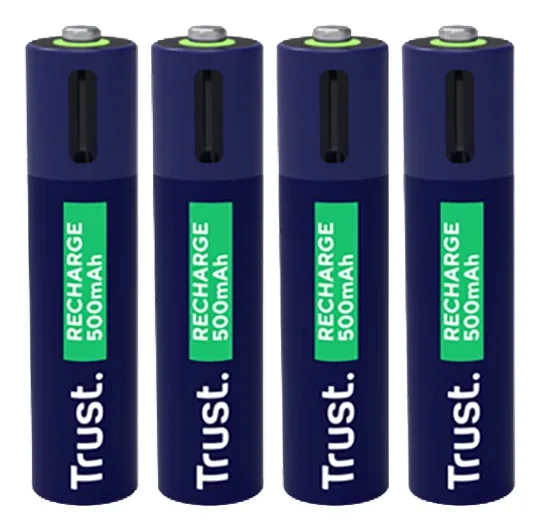 PILAS AAA RECARGABLES USB-C TRUST X4