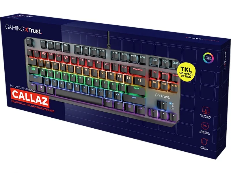 TECLADO TRUST CALLAZ TKL ES GXT834