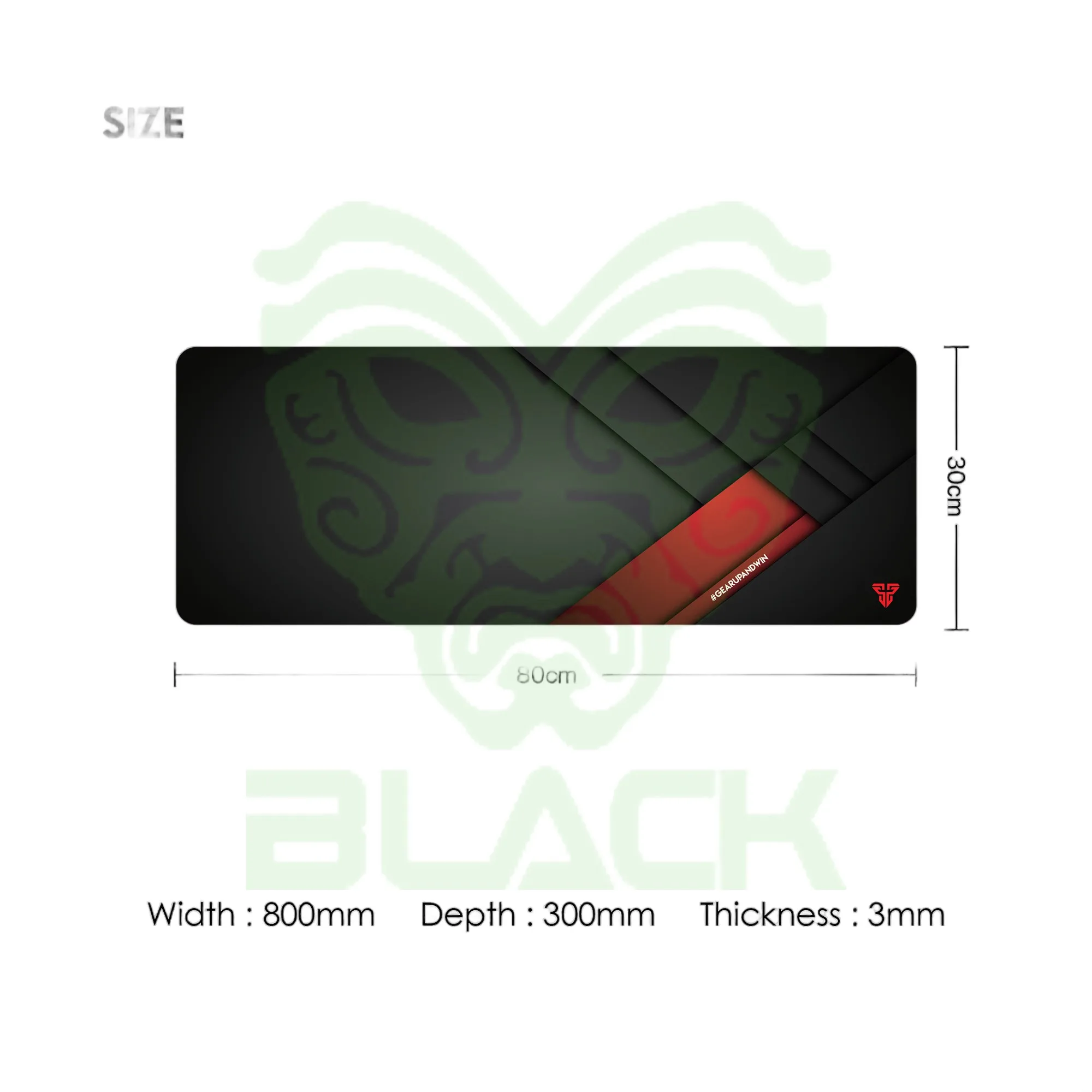 MOUSEPAD FANTECH VIGIL MP806 CONTROL LARGE BLACK 80X30 CM