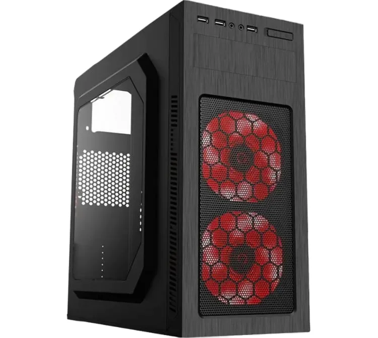 Gabinete Magnum Tech 435r 2x120mm Frgb Fans Vidrio Templado