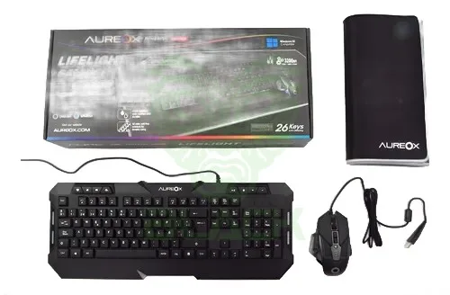 AUREOX COMBO GAMER LIFELIGHT (MOUSE + TECLADO + MOUSEPAD)