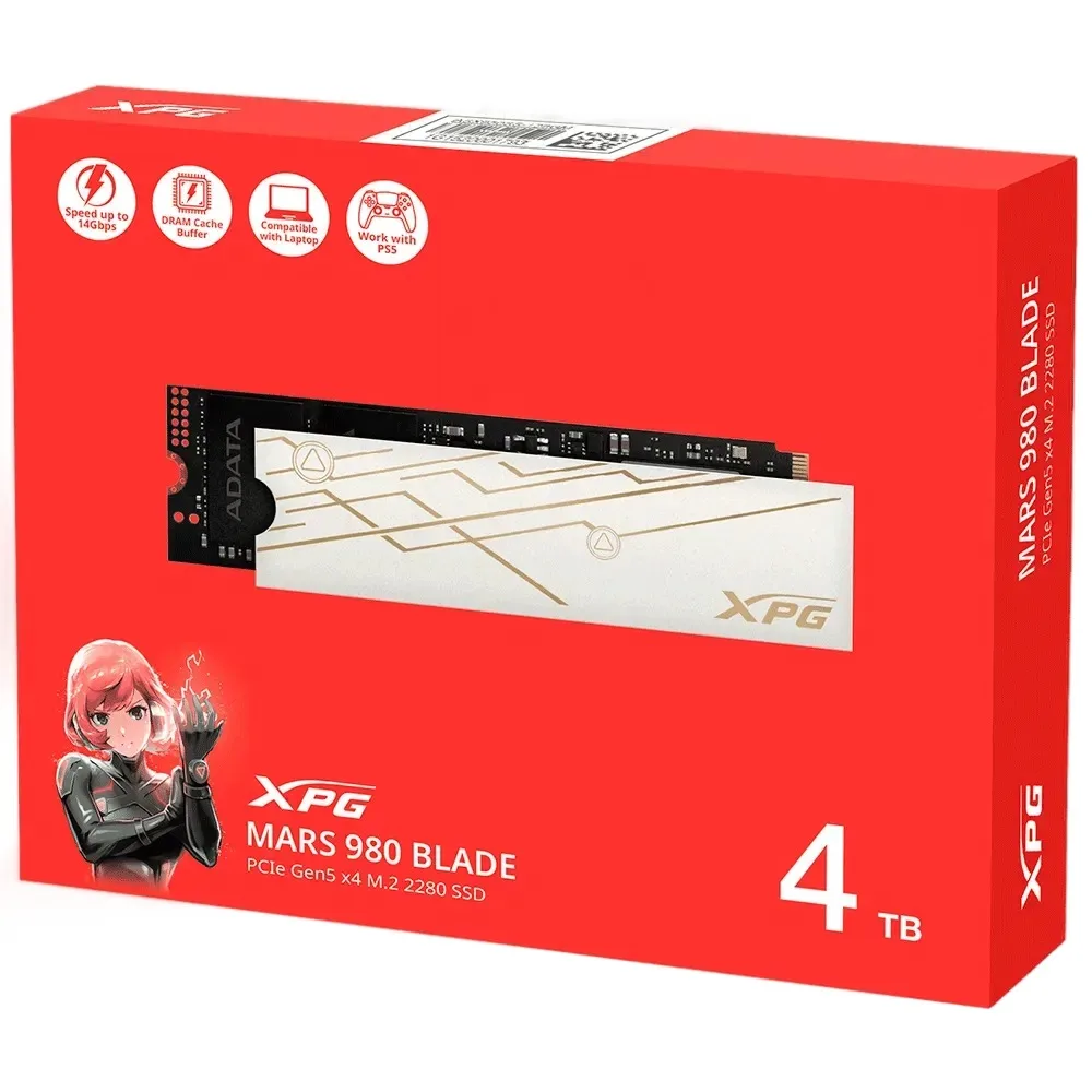 DISCO SOLIDO SSD M.2 ADATA 4TB XPG MARS 980 BLADE 14000MB/S NVME PCIE GEN5 X4