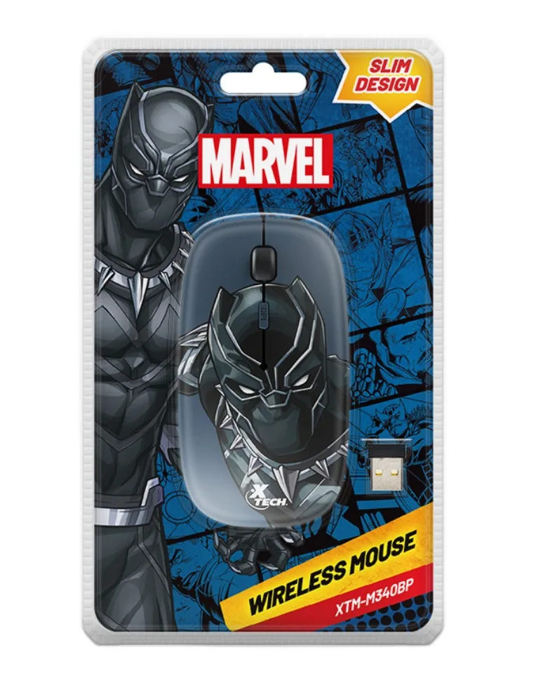 MOUSE PANTERA NEGRA X-TECH INALAMBRICO