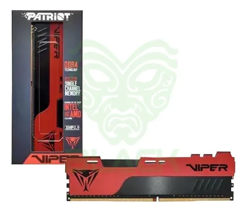 MEMORIA PATRIOT DDR4 VIPER ELITE 2 16GB 3200 MHZ CL18 RED/BLK PE000829