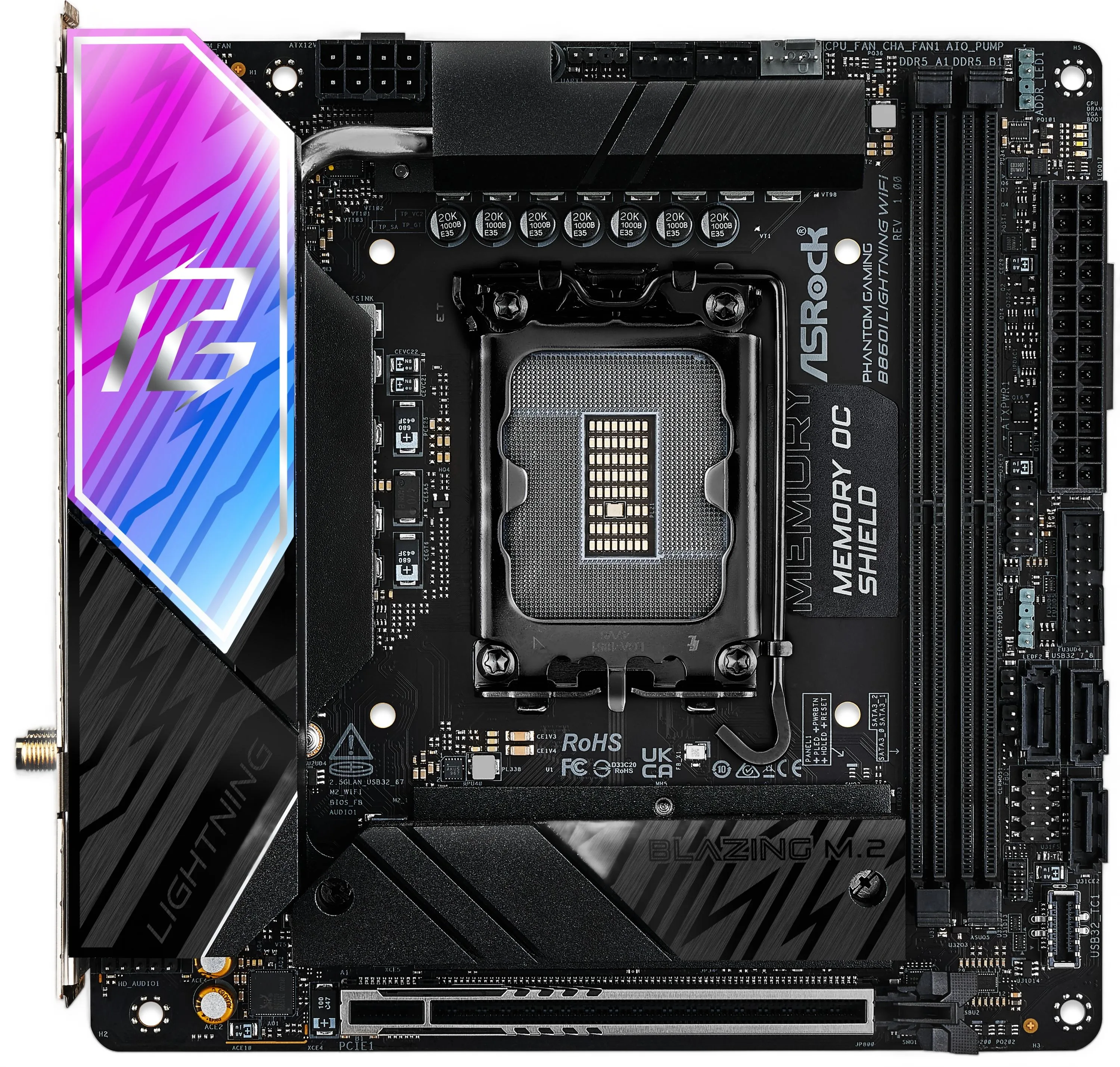 MOTHER ASROCK B860I LIGHTNING WIFI LGA1851 DDR5 ITX