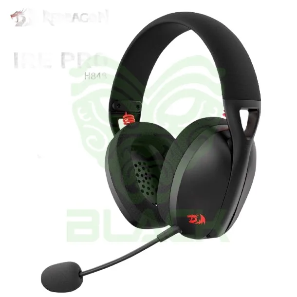 AURICULARES REDRAGON IRE PRO H848 ULTRA LIGHTWEIGHT WIRELESS 2.4GHZ BLUETOOTH 5.2 BLACK USB-C
