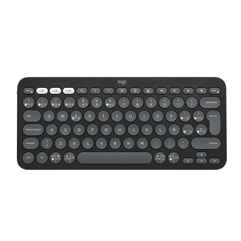Teclado Inal Logitech Pebble Keys 2 K380S-TONAL Graphite