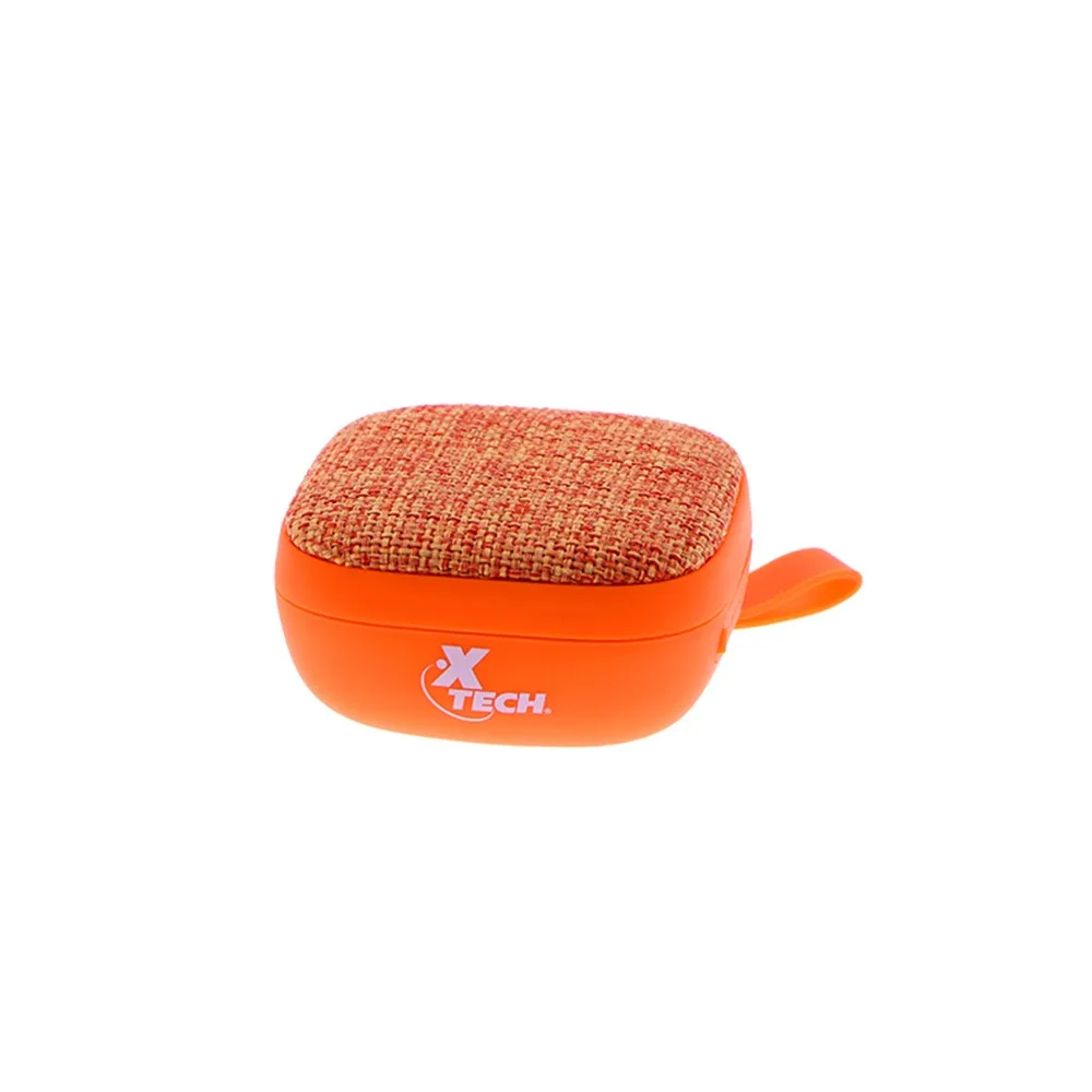 PARLANTE MINI X-TECH PORTATIL NARANJA C/BLUETOOTH