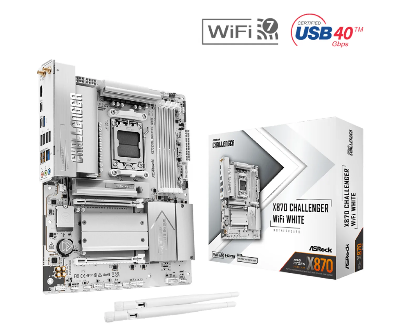 Mother Asrock (am5) X870 Challenger WIFI White