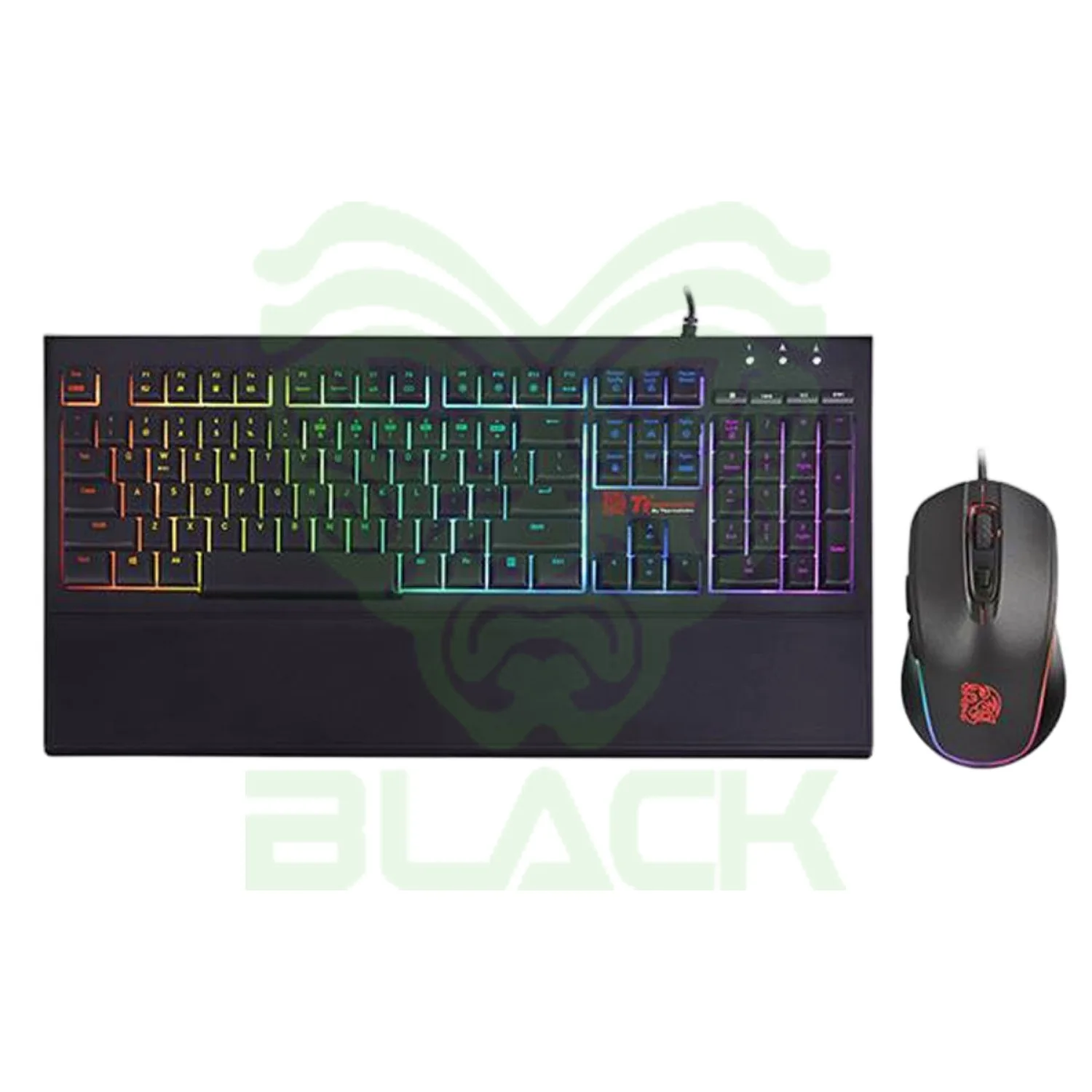 TECLADO GAMER TT ESPORTS COMBO CHALLENGER ELITE RGB MEMBRANE KB LASER ENGRAVED KEYCAP SW CONTROL