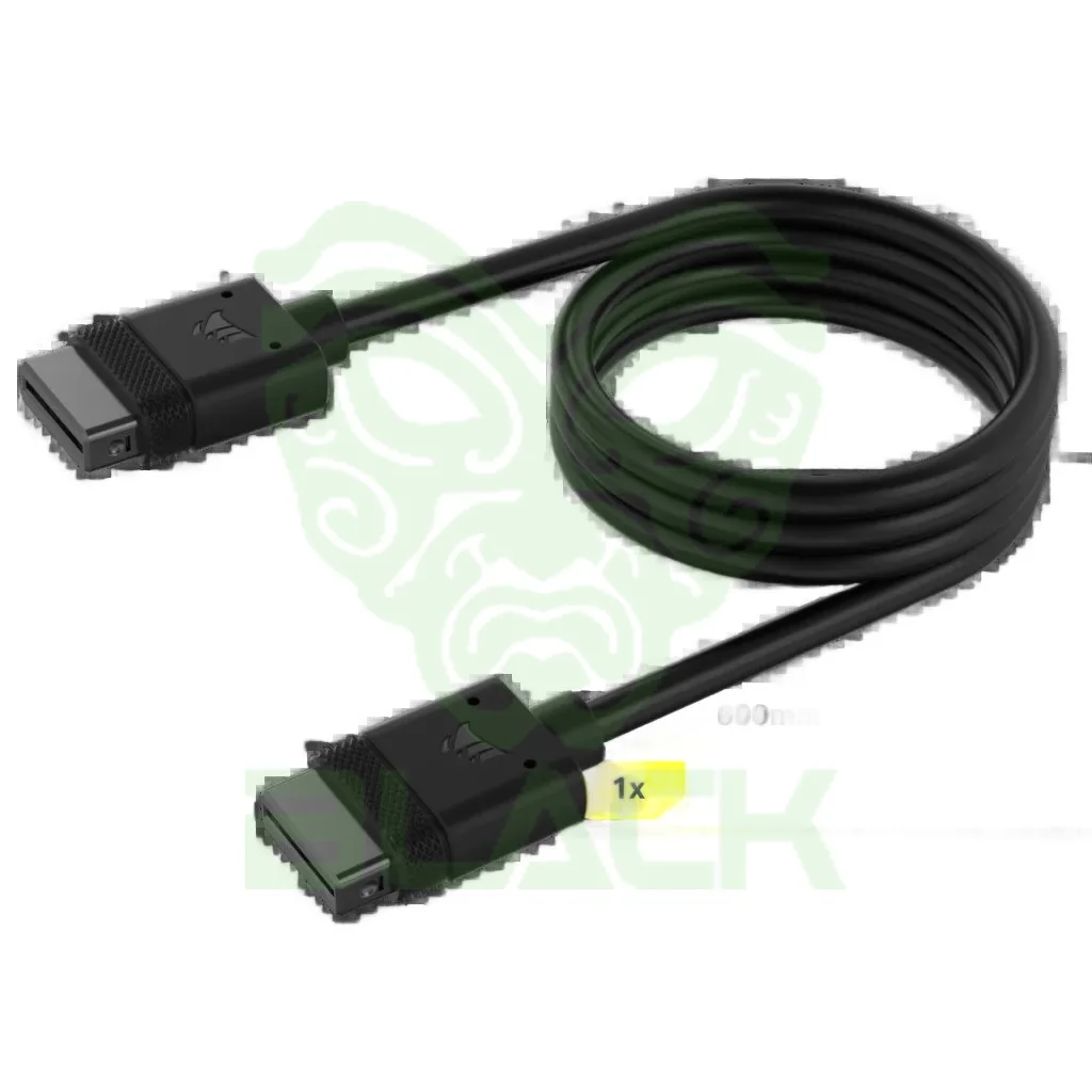 CABLE CORSAIR ICUE LINK 1X 600MM TIPO Y CON CONECTOR DERECHO NEGRO