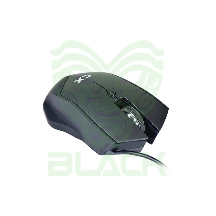 MOUSE CX MEQ-037 RUBBER BLACK COLOR FINISH USB