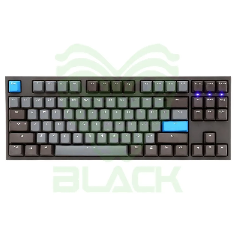TECLADO MECANICO DUCKY ONE 2 TKL SKYLINE TECLAS GRIS OSCURO INTERRUPTOR MARRON INGLES PBT DOBLE DISPARO SIN COSTURAS ESTUCHE GRIS SIN LED