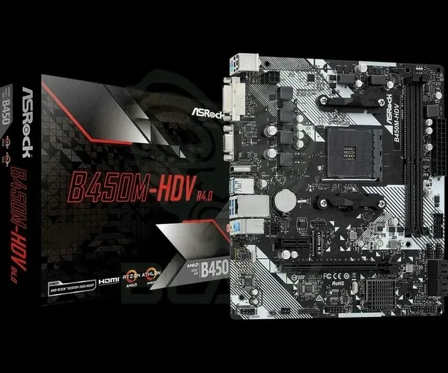 MOTHER ASROCK B450M-HDV 4.0 AM4 HDMI M.2