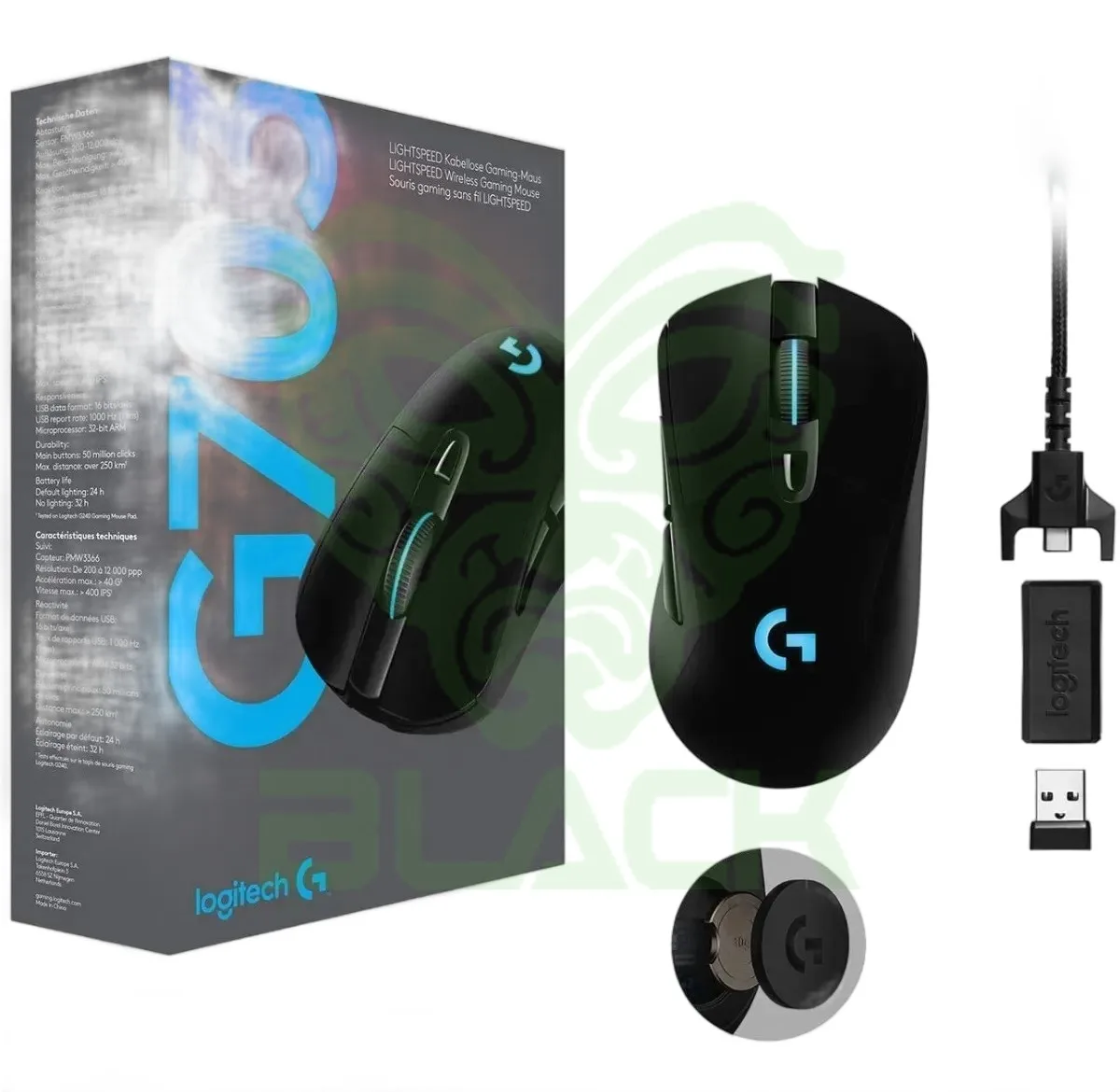MOUSE LOGITECH G703 WIRELESS 2.4GHZ LIGHTSPEED HERO 25K RGB 95G 35HS