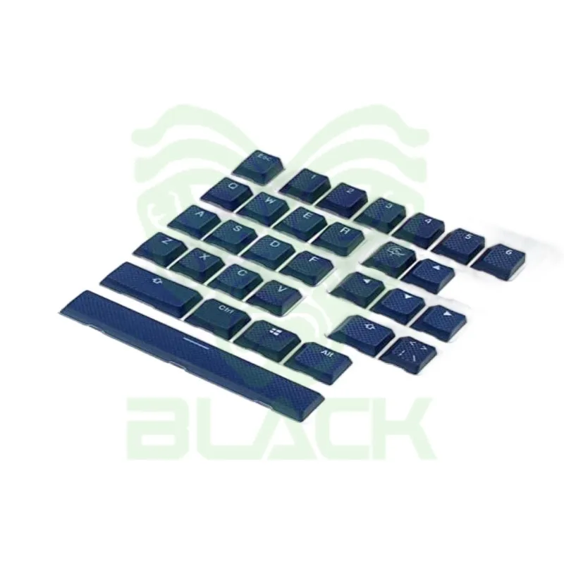 DUCKY RUBBER KEYCAP 31 KEYS RUBBER SEAMLESS DOUBLE SHOT NAVY BLUE COLOR