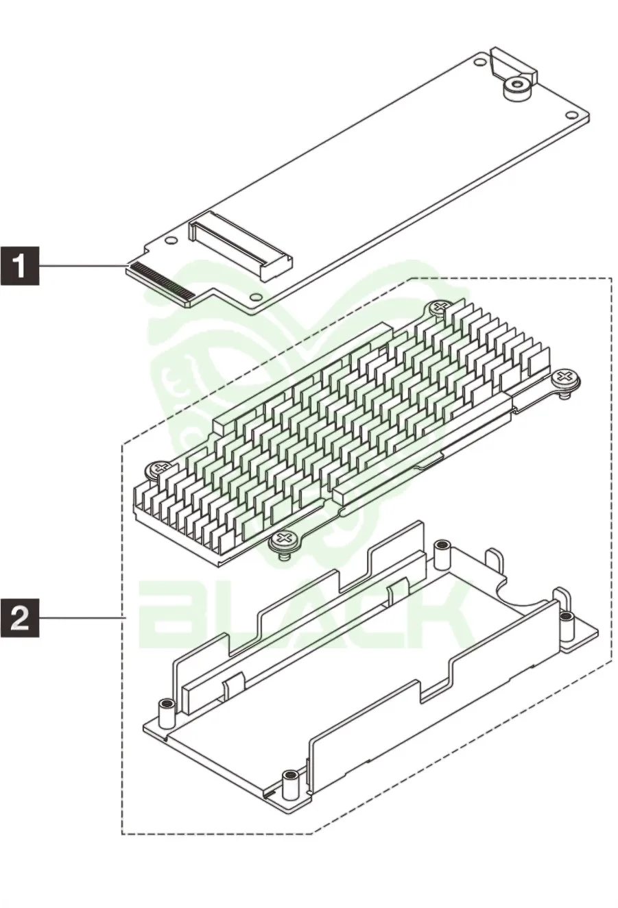 THINKSYSTEM V4 HOT SWAP M.2 SATA/NVME DRIVE ASSEMBLY KIT