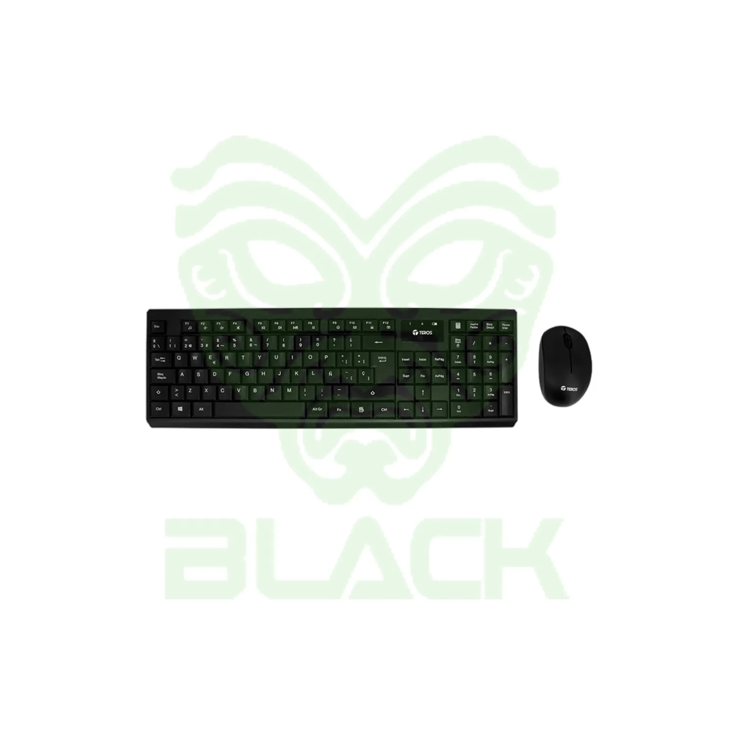 COMBO TECLADO Y MOUSE INALAMBRICO TEROS TE-4062N 2.4GHZ BLACK