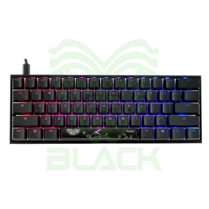 TECLADO GAMER DUCKY MECHA MINI RGB CHERRY RED RGB PBT DOUBLE-SHOT 60