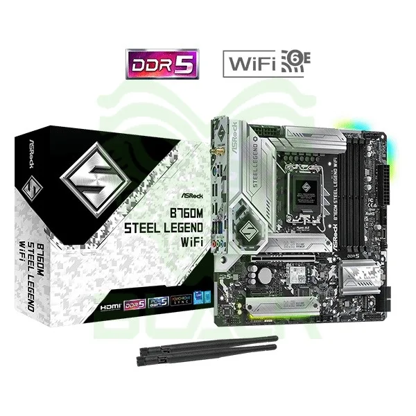 MOTHER ASROCK B760M STEEL LEGEND WIFI LGA1700 DDR5 WHITE BOX 90-MXBL70-A0UAYAZ