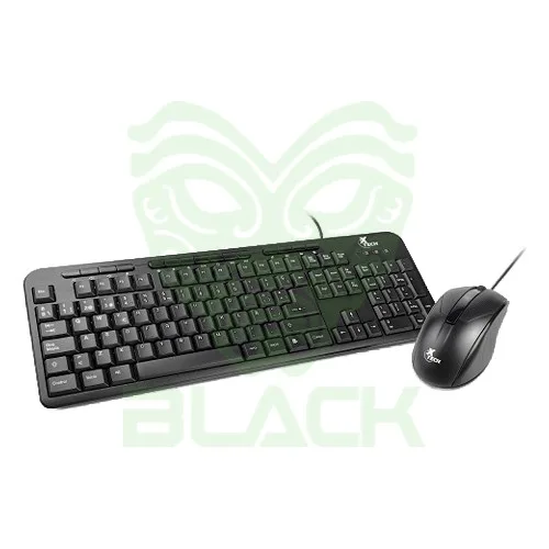 TECLADO Y MOUSE C/CABLE XTECH XTK-301S NEGRO
