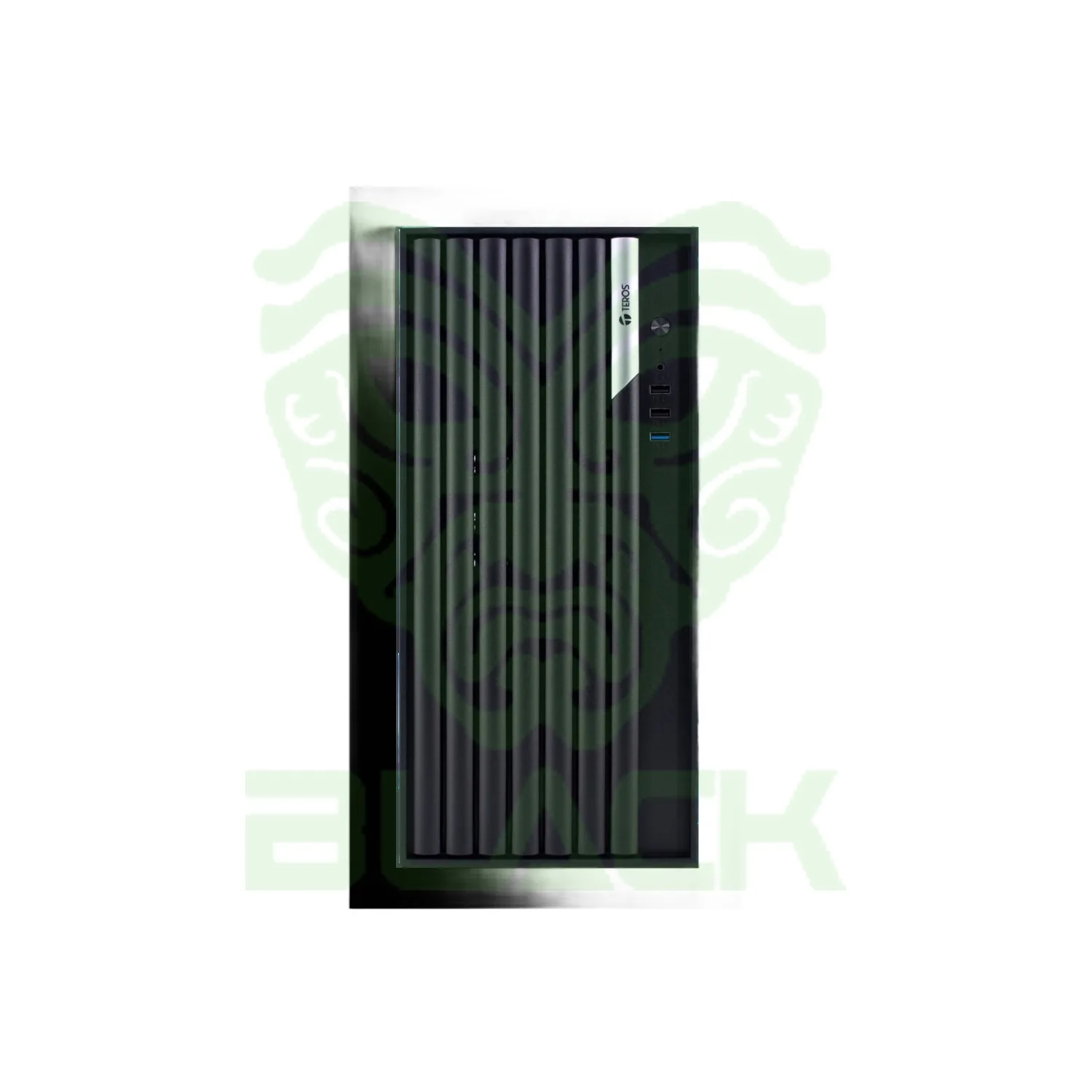 GABINETE TEROS TE-1036S MID TOWER FANS 120CM C/FUENTE 250W BLACK