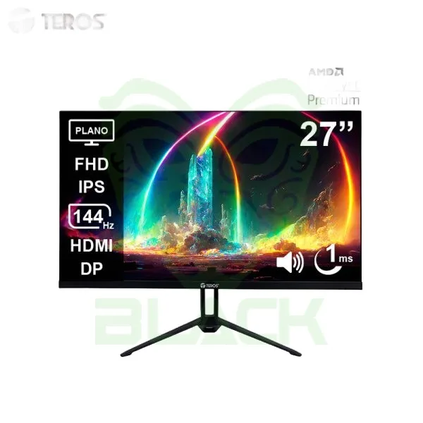 MONITOR TEROS TE-2714S GAMING 27" PLANO IPS FHD (1920 X 1080) 144HZ 1MS FICHA USA