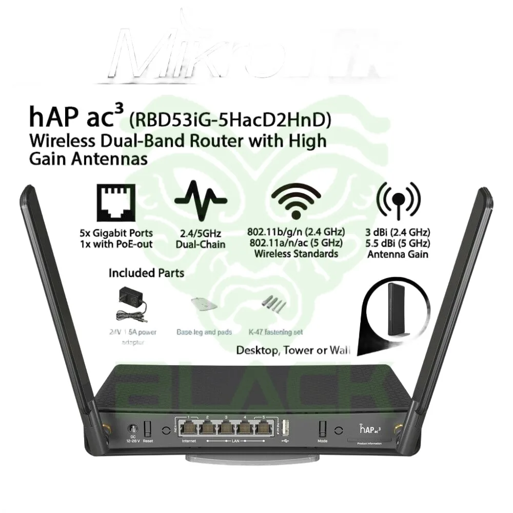 RB MIKROTIK RBD53IG-5HACD2HND HAP AC3 F/I