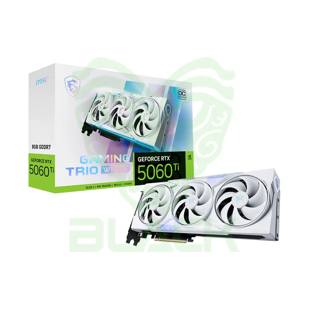 Placa De Video MSI Geforce Rtx 5060 Ti 8g Gaming Trio Oc White Gddr7 128-BIT 912-v536-028
