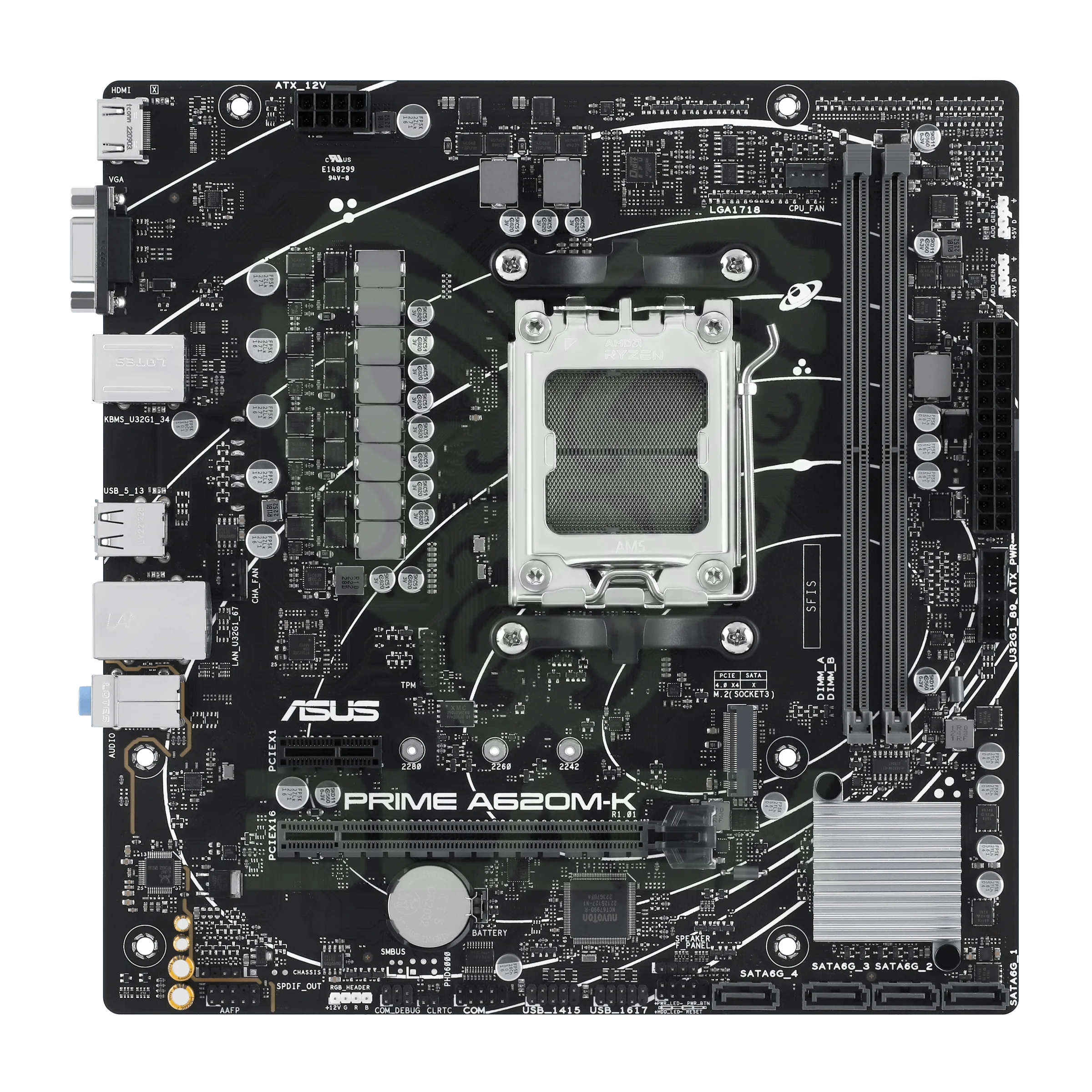 MOTHERBOARD ASUS ASUS PRIME A620M-K AMD SOCKET AM5 DDR5